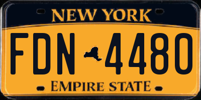 NY license plate FDN4480
