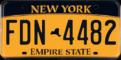 NY license plate FDN4482