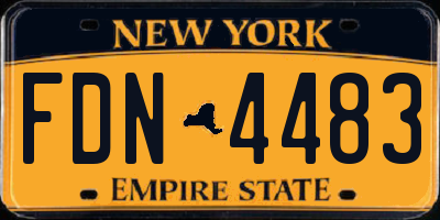 NY license plate FDN4483