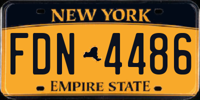 NY license plate FDN4486