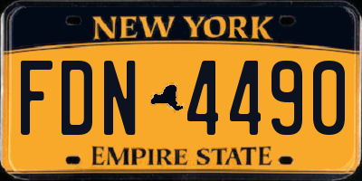 NY license plate FDN4490