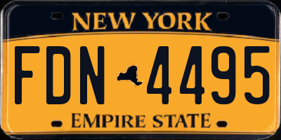 NY license plate FDN4495