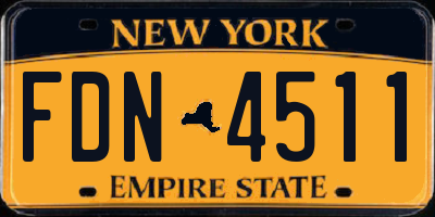 NY license plate FDN4511