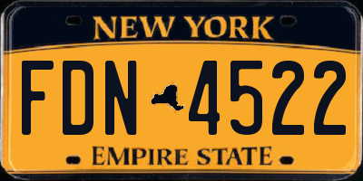 NY license plate FDN4522
