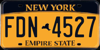 NY license plate FDN4527