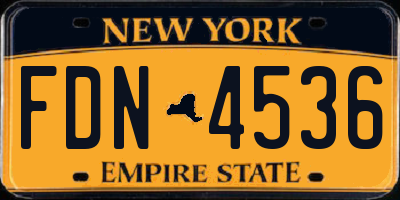 NY license plate FDN4536