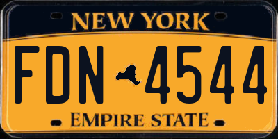 NY license plate FDN4544