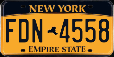 NY license plate FDN4558