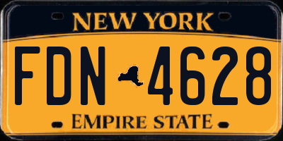 NY license plate FDN4628