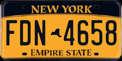 NY license plate FDN4658