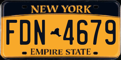 NY license plate FDN4679