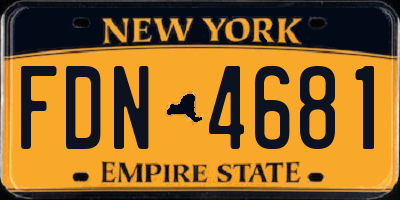 NY license plate FDN4681