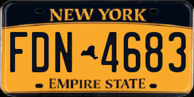 NY license plate FDN4683
