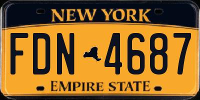NY license plate FDN4687
