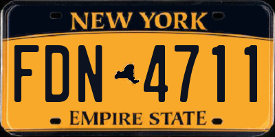 NY license plate FDN4711