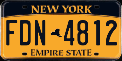 NY license plate FDN4812