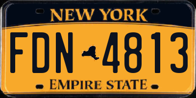 NY license plate FDN4813