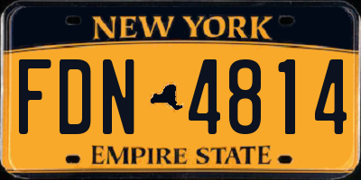 NY license plate FDN4814