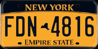 NY license plate FDN4816