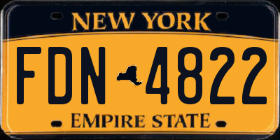 NY license plate FDN4822