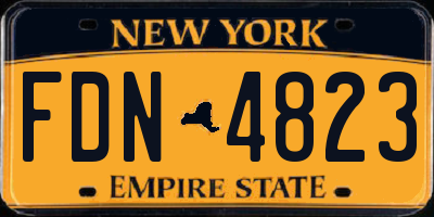NY license plate FDN4823