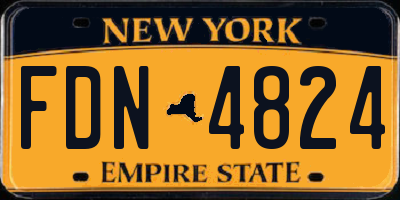 NY license plate FDN4824