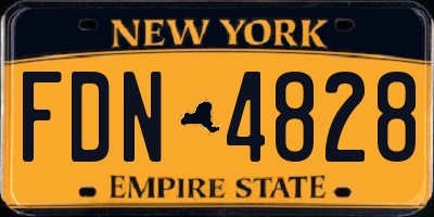 NY license plate FDN4828