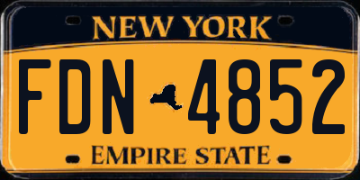 NY license plate FDN4852
