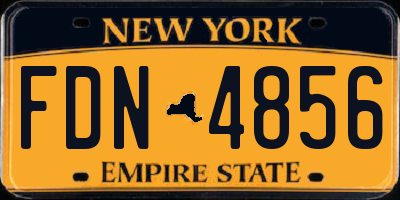 NY license plate FDN4856
