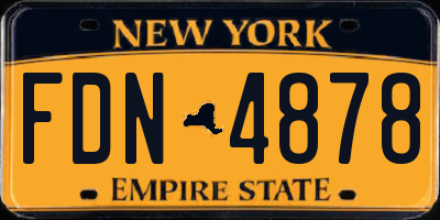 NY license plate FDN4878