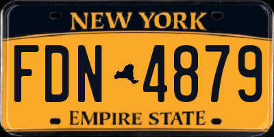 NY license plate FDN4879
