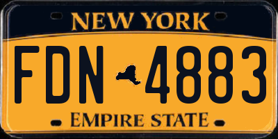 NY license plate FDN4883