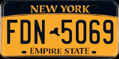 NY license plate FDN5069