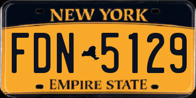 NY license plate FDN5129