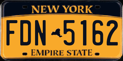NY license plate FDN5162