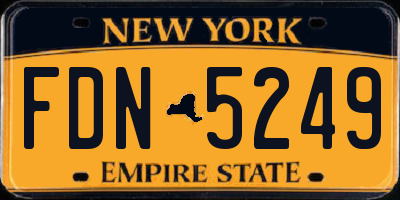 NY license plate FDN5249