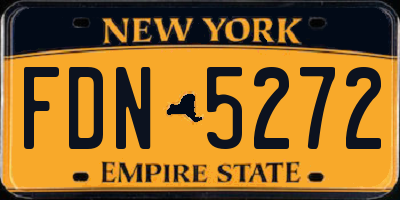 NY license plate FDN5272