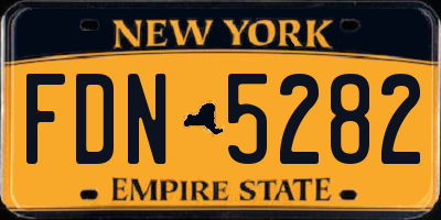 NY license plate FDN5282