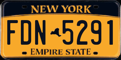 NY license plate FDN5291