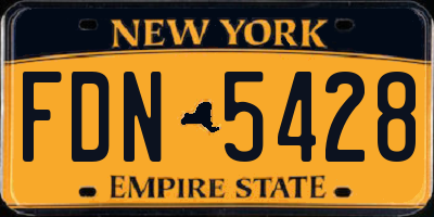 NY license plate FDN5428