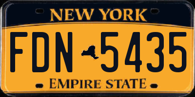 NY license plate FDN5435
