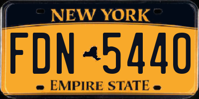 NY license plate FDN5440
