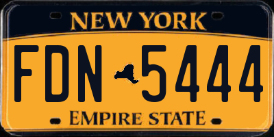 NY license plate FDN5444