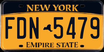 NY license plate FDN5479