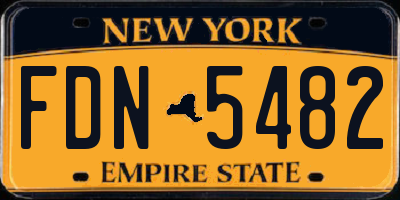 NY license plate FDN5482