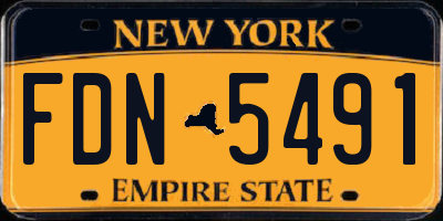 NY license plate FDN5491