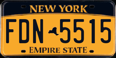 NY license plate FDN5515