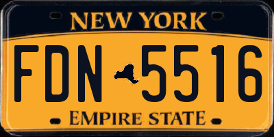 NY license plate FDN5516