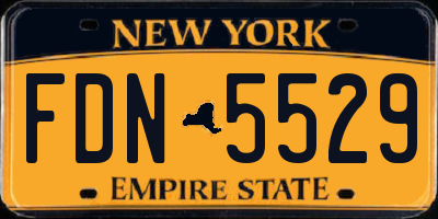 NY license plate FDN5529