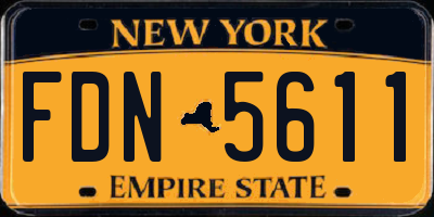 NY license plate FDN5611